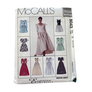 90s McCalls 8043 Misses Dress Pattern Sizes 12-14-16 Vintage Sewing 1996 UNCUT